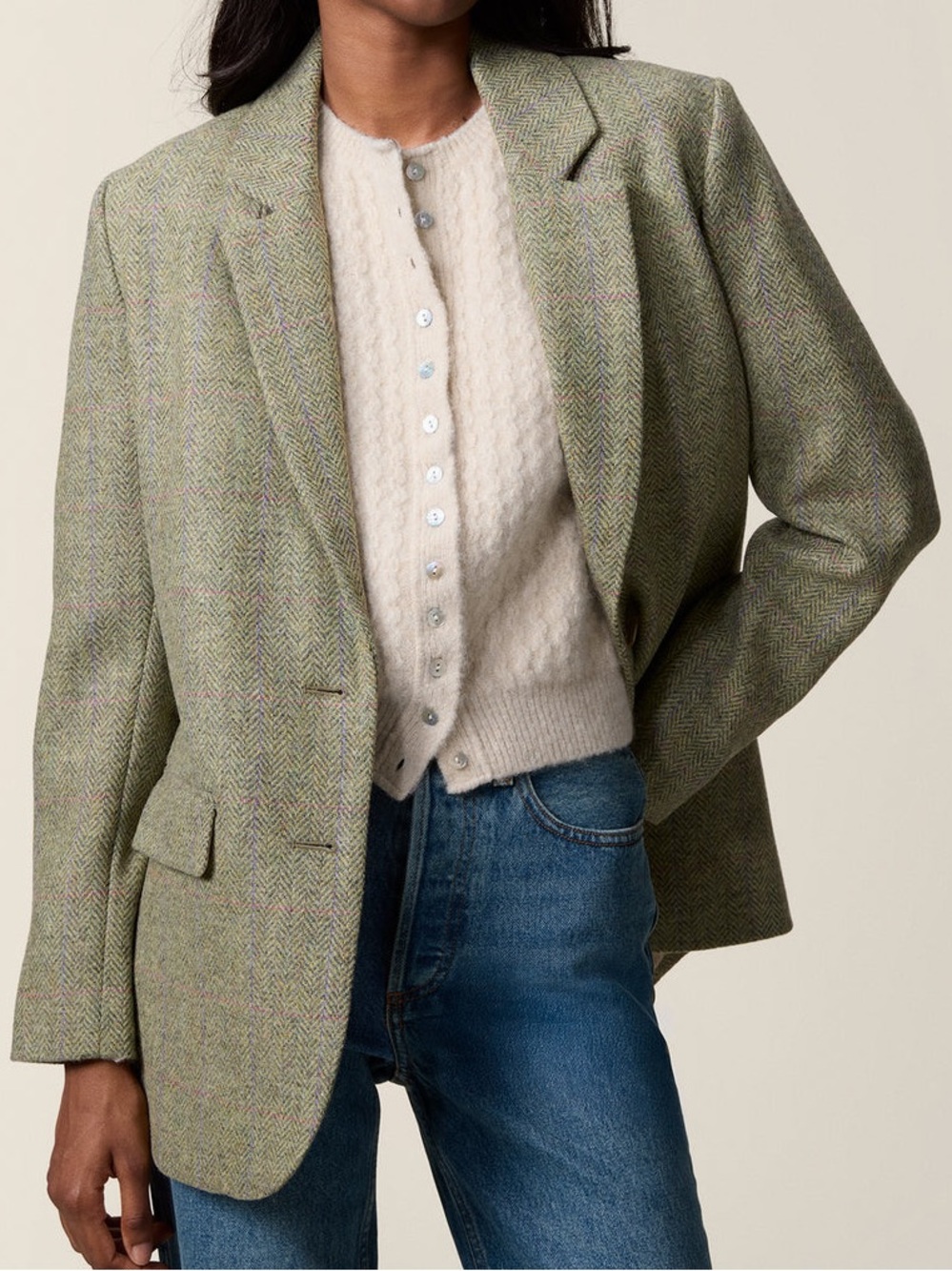 Rouje Jacques Oversized Wool Suit Blazer Jacket Sz 42 US 10